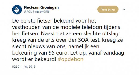soa tweet politie groningen