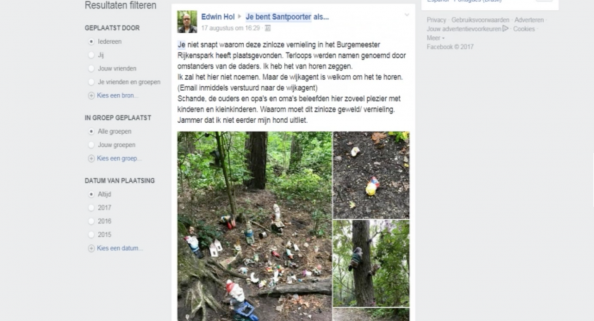 Facebookpost kabouterdorp